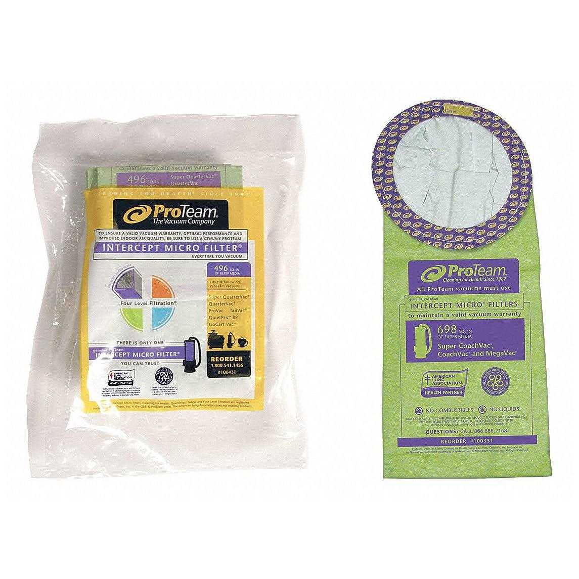 ProTeam 10 Qt Intercept Micro Filter Bags 100331 - Image 3
