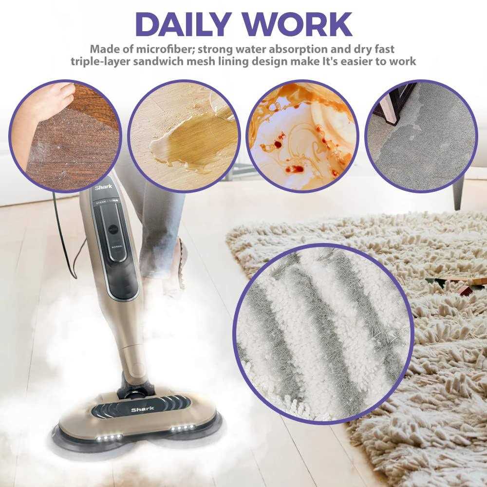 Replacement Steam Mop Pads for Shark Steam Mop Pads Compatible with Shark S7000a - Image 2