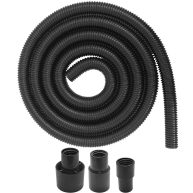 Peachtree Woodworking Supply 10 Foot Long Dust Collection Power Tool Hose Kit with 6 Threaded Fittings/Attachments for Multiple Types/Brands of Power