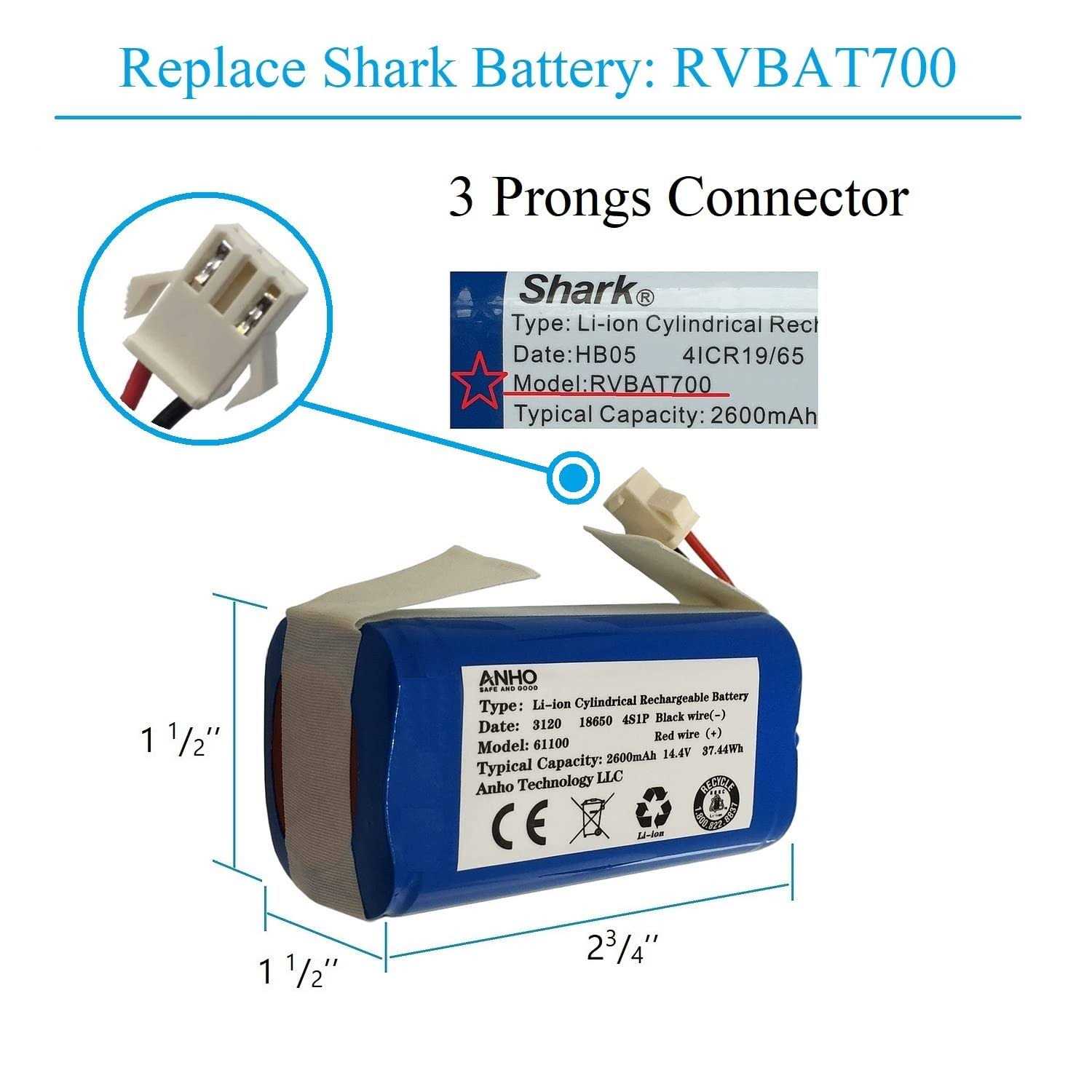 Replacement Shark Rvbat700 Battery for Shark RV750 RV720 RV700 Eufy RoboVac 11 - Image 2