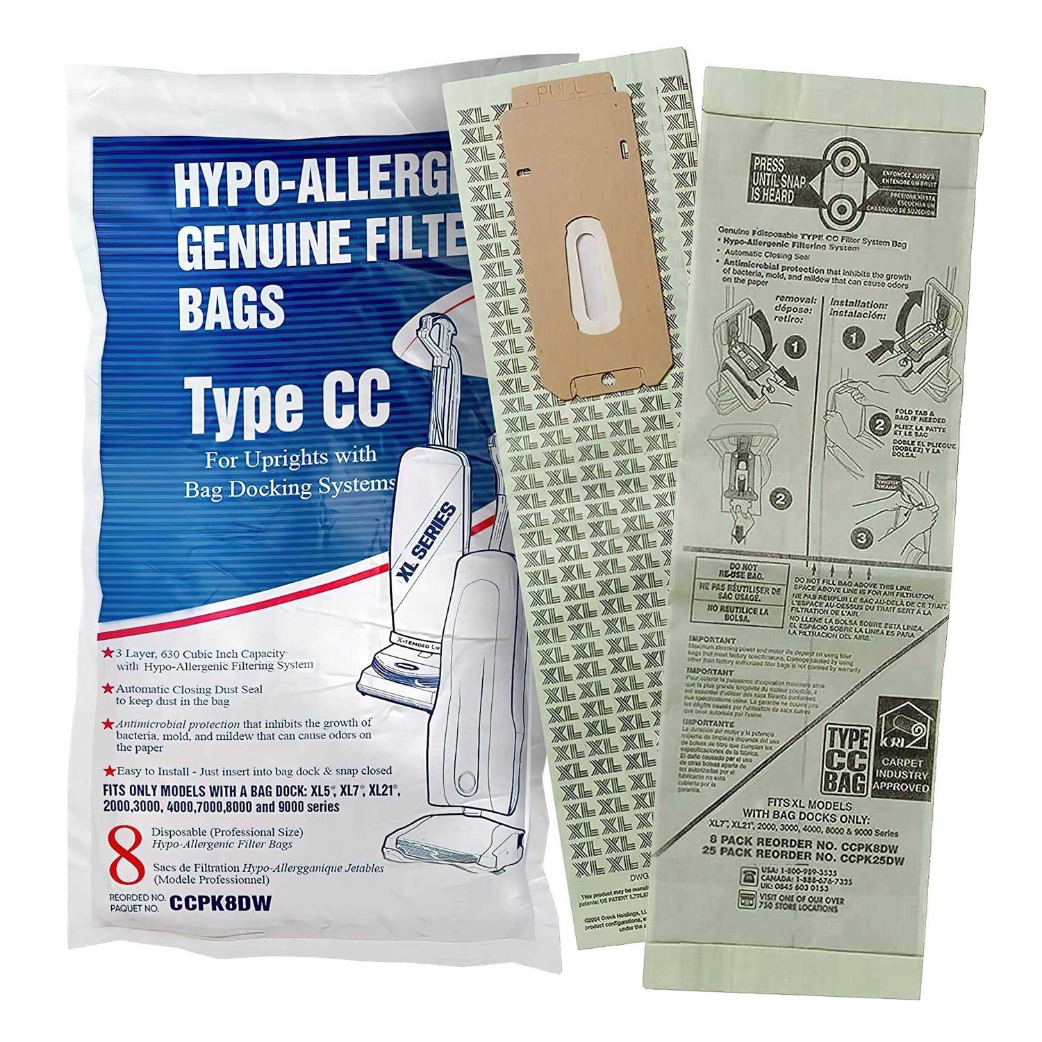 Replacement for Orеck Xl Vacuum Bags Type Cc