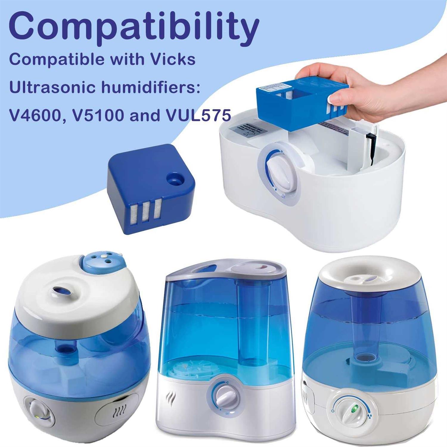 PDC51V1 Demineralization Cartridges Compatible with Vick Ultrasonic Humidifier Models V4600, V5100, VUL575 and Sunbeam696 Only - Image 2
