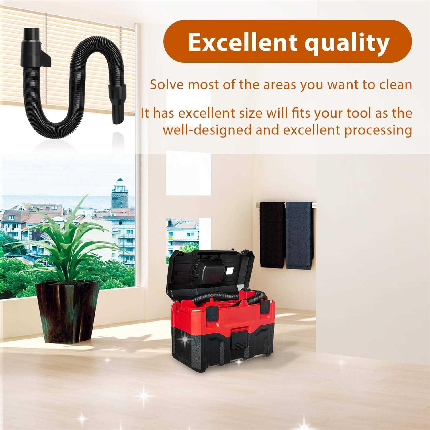 14-37-0105 18V/28V Wet/Dry Vac Hose Assembly Compatible with Milwaukee 18V/28V Wet/Dry Vacuum for 0780-20 0880-20 0970-20 - Image 2