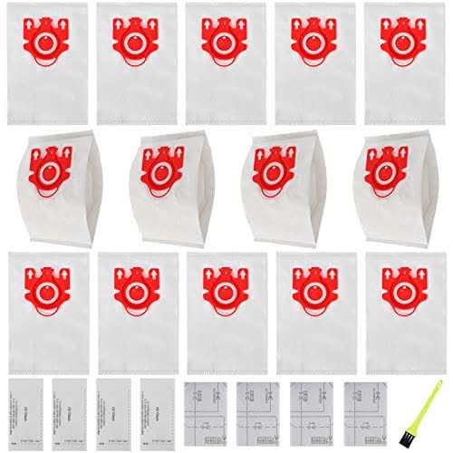 14 Packs Miele Vacuum Cleaner Bags Replacement for Miele Compact C1 Vacuum Bags Type FJM,Compact C1,Compact C2,S6000-S6999,S4000-S4999,S700,S500