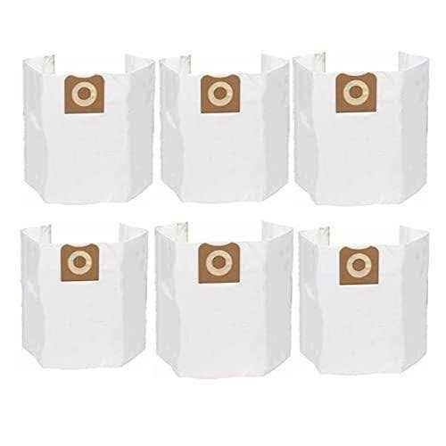 PACK 6 VF3502 Shop Vac Bags Compatible with Ridgid 12 to 16 Gallon Wet Dry Vac High Efficiency Vacuum Bag 23743 Replacement Dust Collector PS12