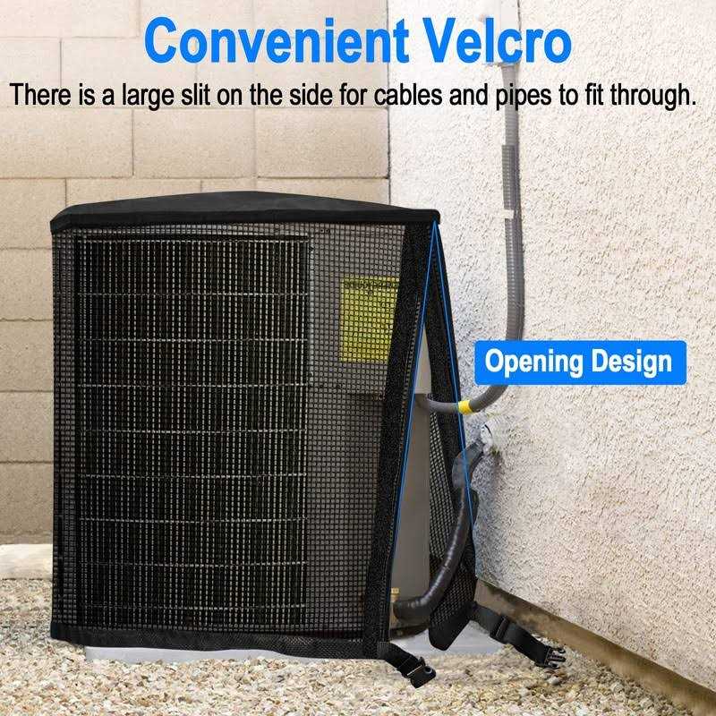 Outdoor Air Conditioner Cover TRELC All Seasons Mesh Breathable AC Unit Cover with Detachable Waterproof Top - Image 2