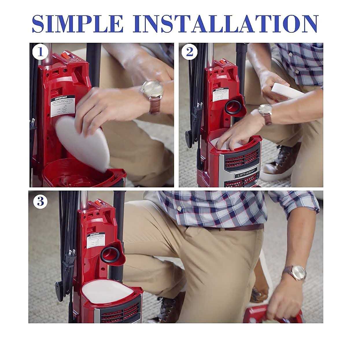 2 Hepa + 4 Foam & Felt Filters Compatible with Shark Navigator Lift-away Deluex Nv350 - Image 4