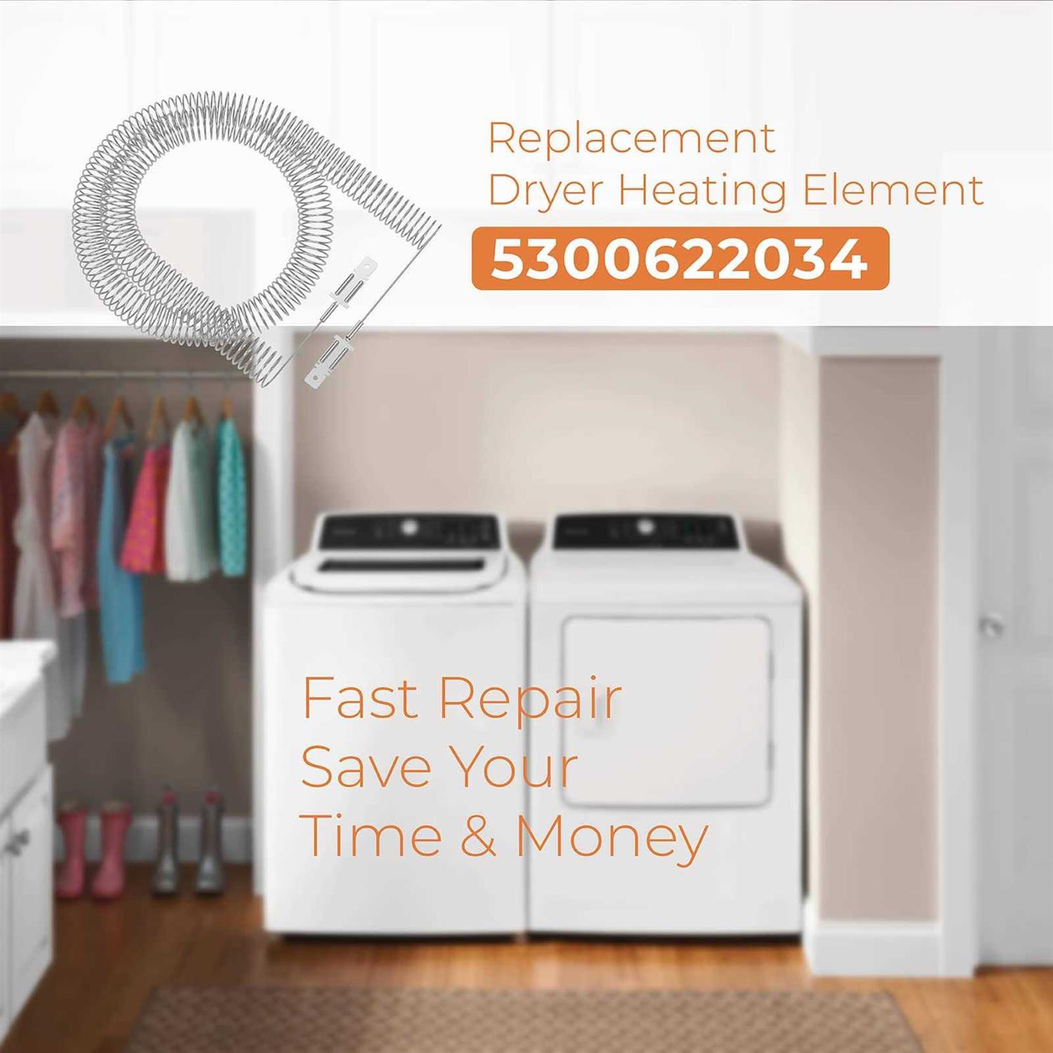 Restring Dryer Heating Element Coil for Frigidaire Electrolux GE Kenmore 5300622034,PS451032 AP2135128 AH451032 EA451032 - Image 4