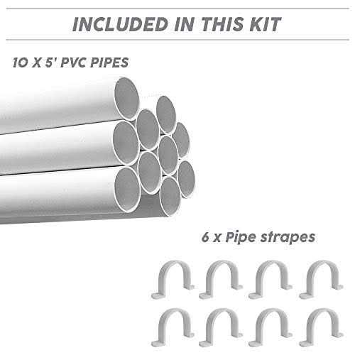 Ovo Complet Central Vacuum 3 inlets Installation kit with 50 ft Pvc Pipe and Fit - Image 3