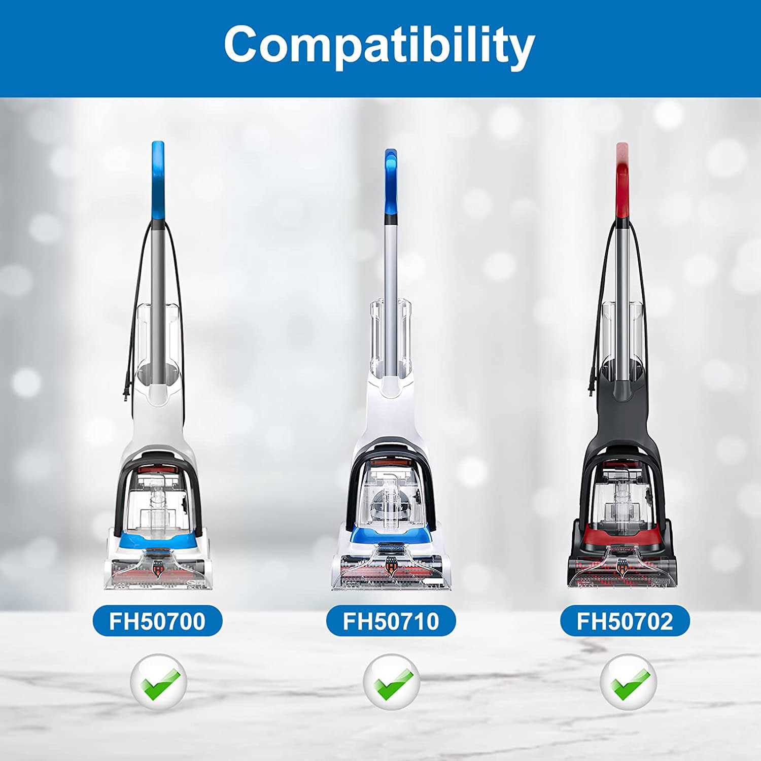 Replacement Vacuum Belts For Hoover PowerDash Pet Fh50710cn Fh50700 Fh50712 Fh50710 Fh55010 Fh50702 Carpet Cleaner,Replace Part #440012733,440014074 - Image 2