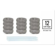 Pack of 12 Washing Machine Lint Traps Quaity Snares and Rust Proof Stainless Steel Mesh with Ties