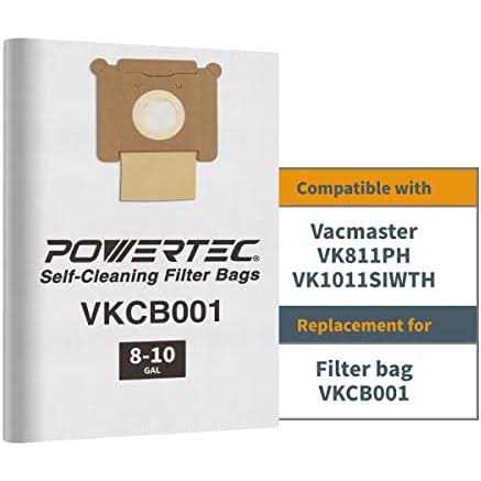 Powertec 75043 Fleece Filter Bags for Vacmaster VK811PH - Image 3