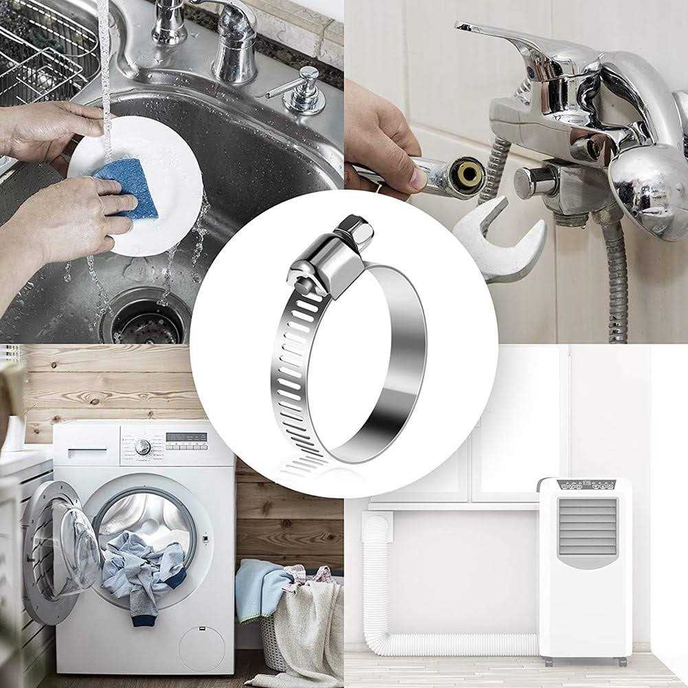 2 Pieces Washing Machine Drain Hose Washer Extension Adapter with 4 Pieces Drain Hose - Image 4