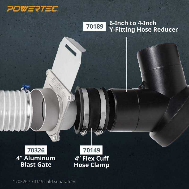 POWERTEC 70189 Y-Fitting 6 x 4 x 4 - Image 3