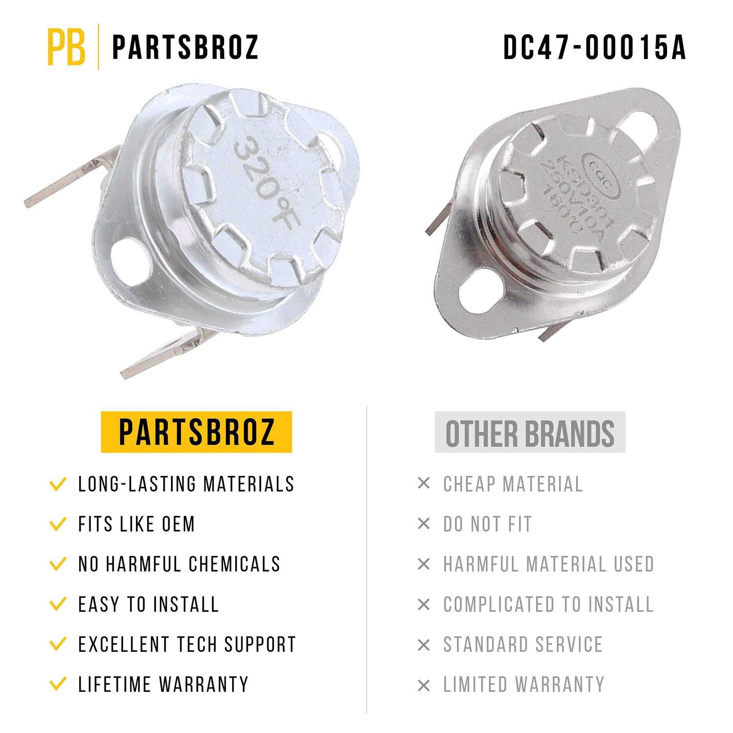 PartsBroz Upgraded DC47-00015A Thermal Fuse Compatible With Samsung Kenmore Dryer Parts - Image 5