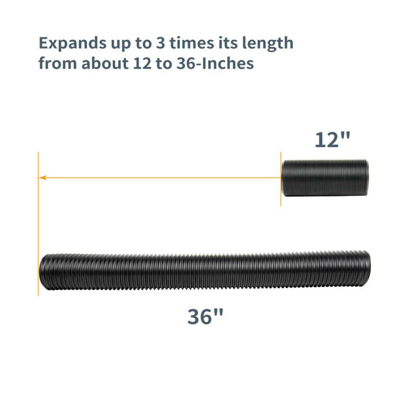 Powertec 70198 2-1/2-Inch Flexible Dust Collection Hose 36-Inch Long - Image 5