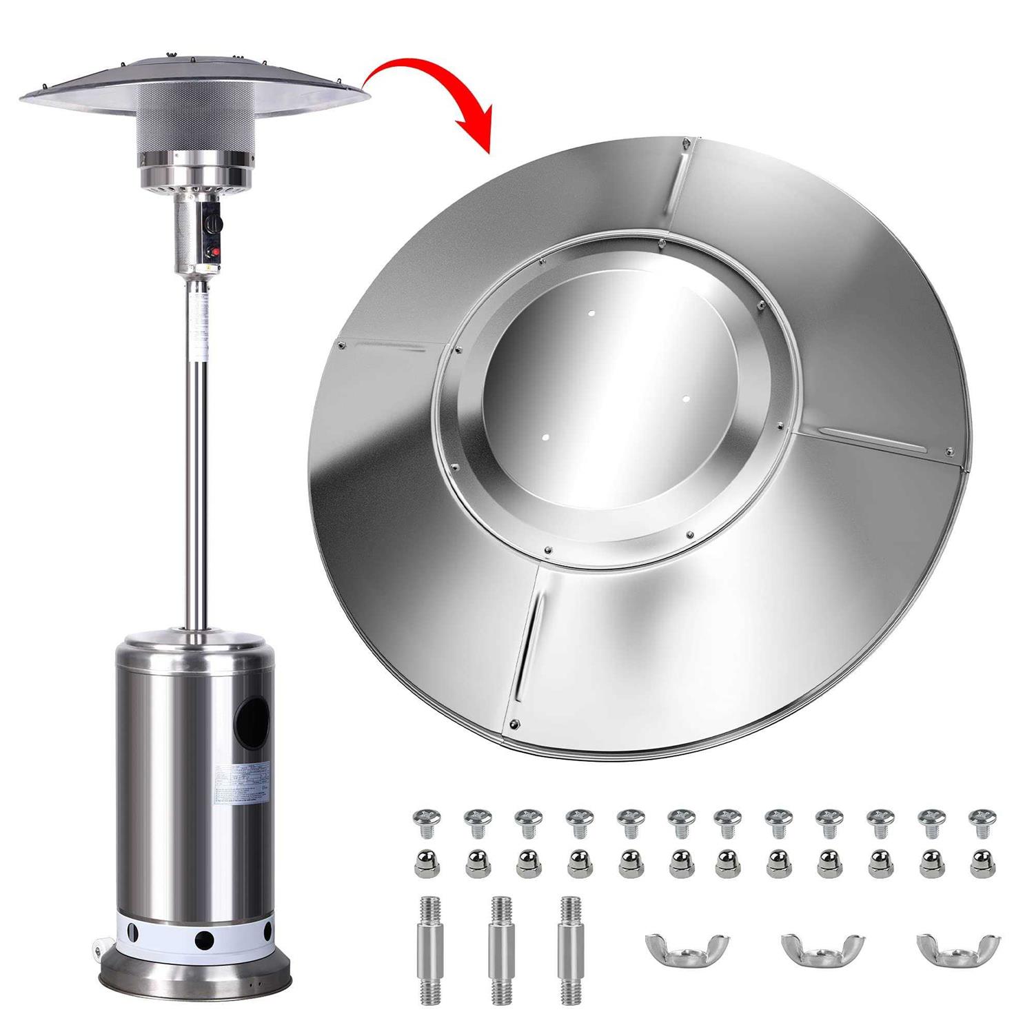 Patio Heater Top Reflector Shield Aluminum