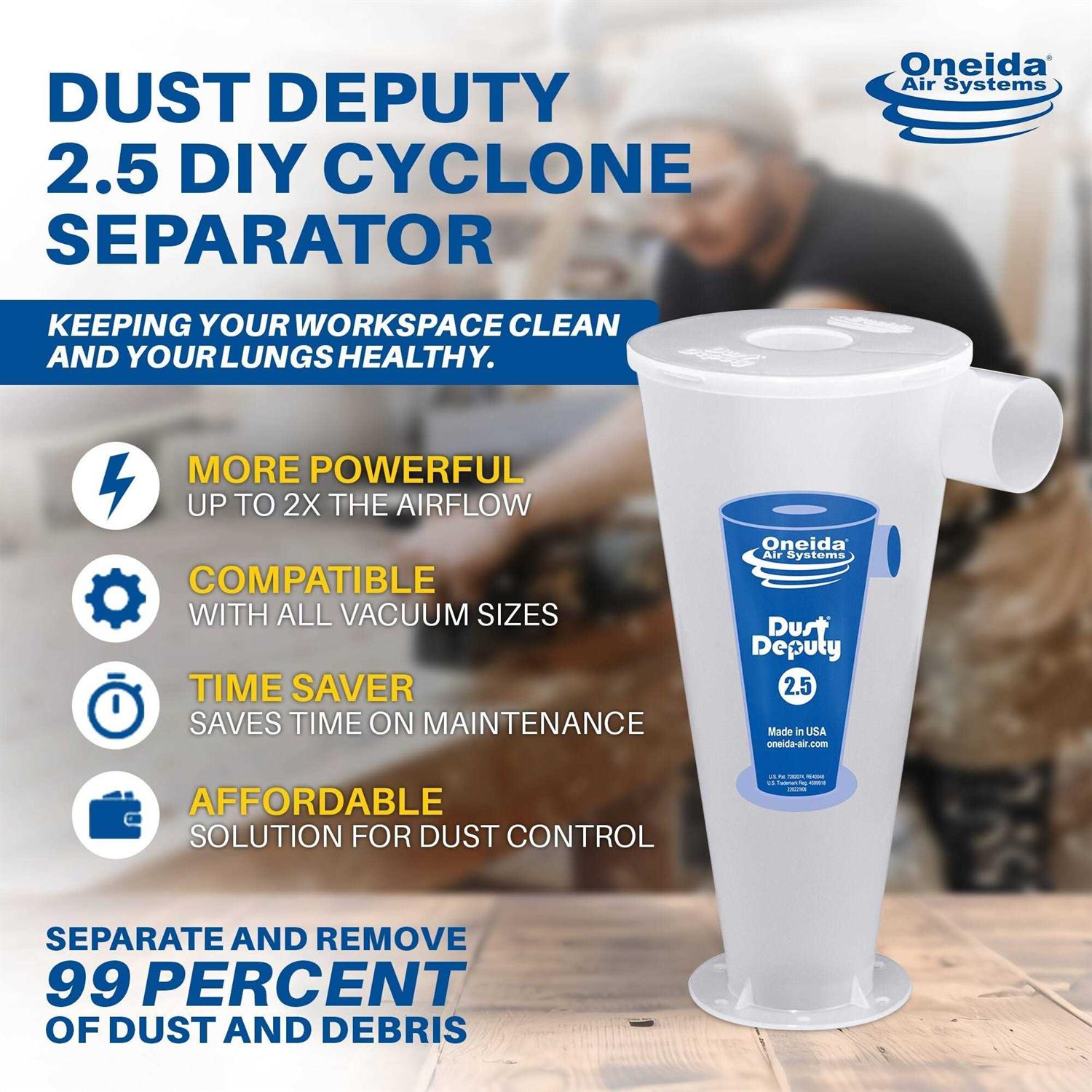 Oneida Air Systems Dust Deputy 2.5 DIY Cyclone Separator - Image 5