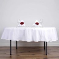 BalsaCircle Round Polyester Tablecloth Wedding Table Linens