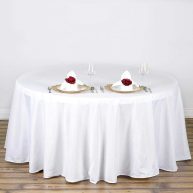 BalsaCircle Round Polyester Tablecloth Wedding Table Linens
