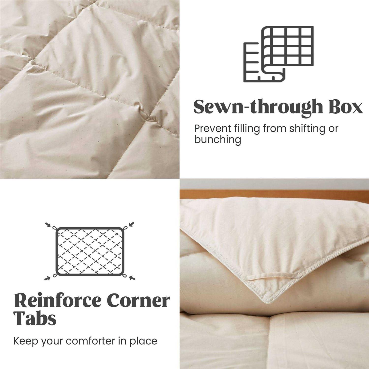 Peace Nest All Season Organic Cotton Comforter Filled with Down and Feather Fiber - Image 3