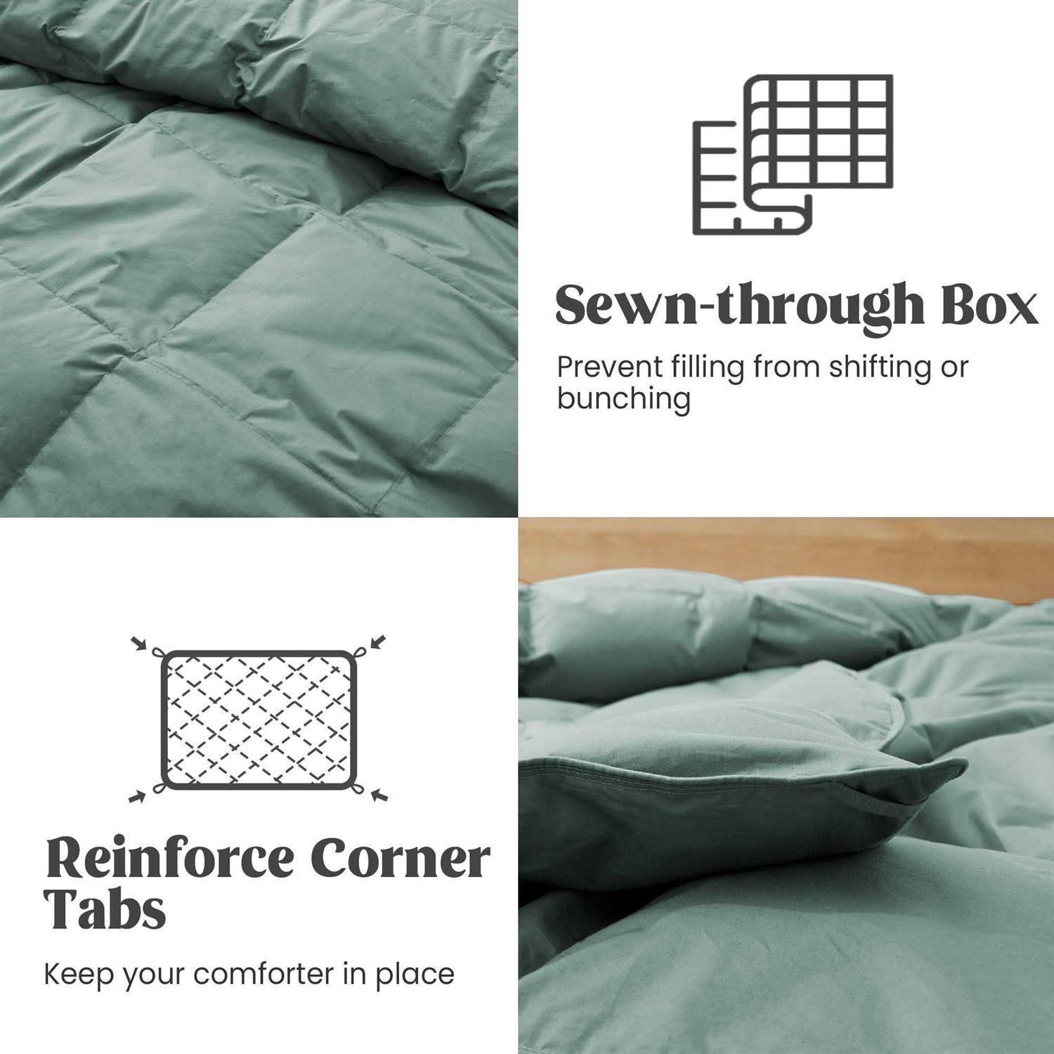 Peace Nest All Season Organic Cotton Comforter Filled with Down and Feather Fiber - Image 5