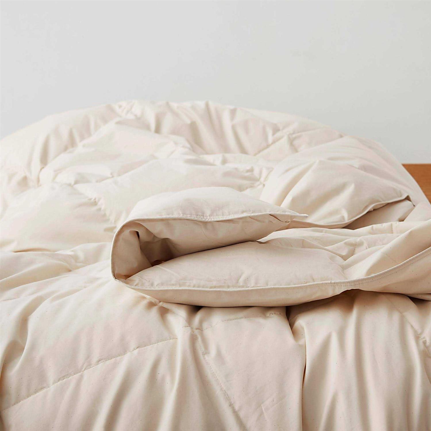 Peace Nest All Season Organic Cotton Comforter Filled with Down and Feather Fiber - Image 2