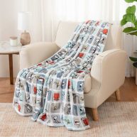 Berkshire Blanket Peanuts VelvetLoft Cute Character Snoopy Plush Throw Blanket