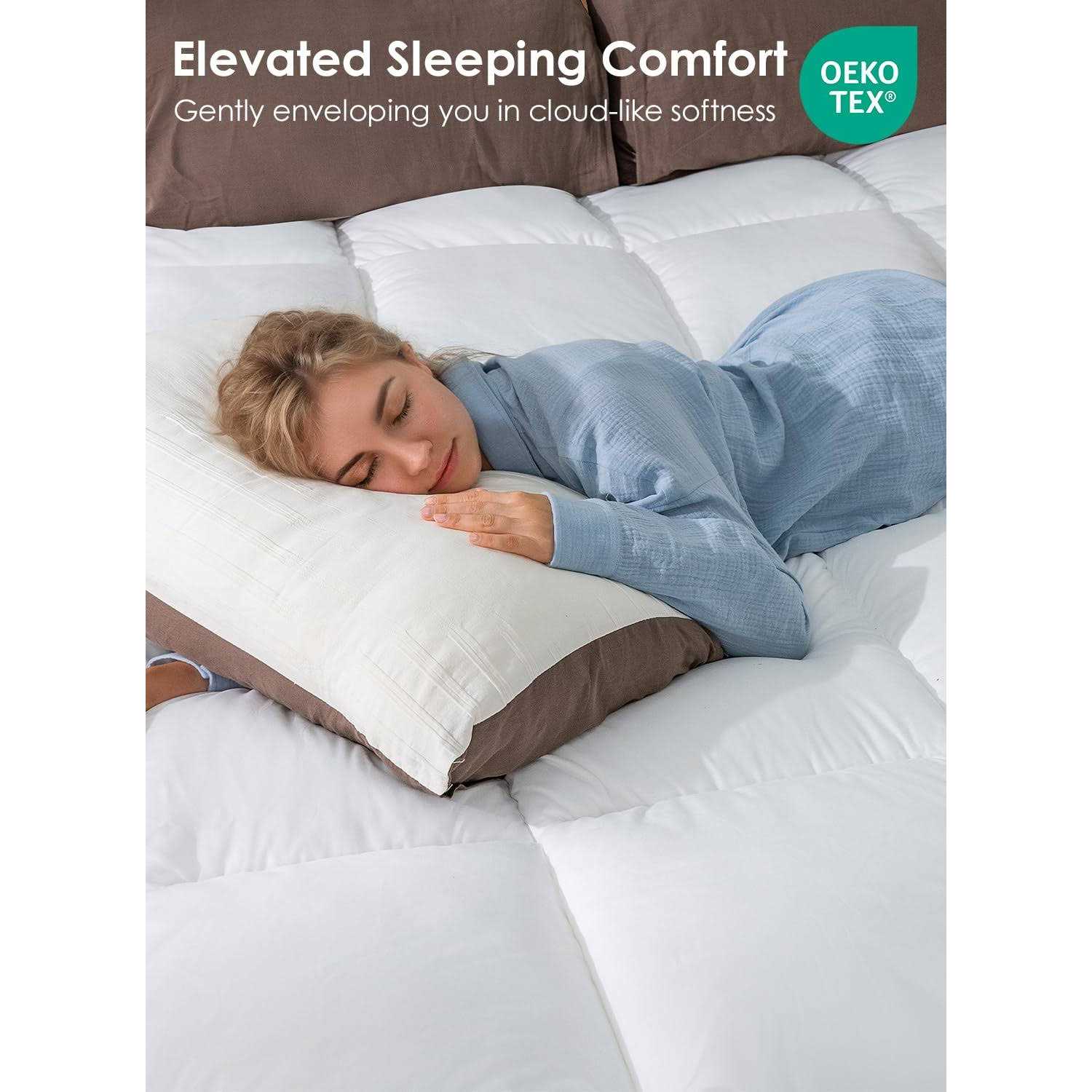 Queen Rose Mattress Topper Extra Thick Pillow-Top Cooling Mattress Pad Cover Mattress Topper - Image 3