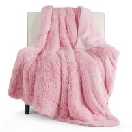 Bedsure Soft Fuzzy Faux Fur Blanket Grey Fluffy Sherpa Blanket