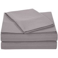 Amazon Basics Lightweight Super Soft Easy Care Microfiber Bed Sheet Set Deep Pockets