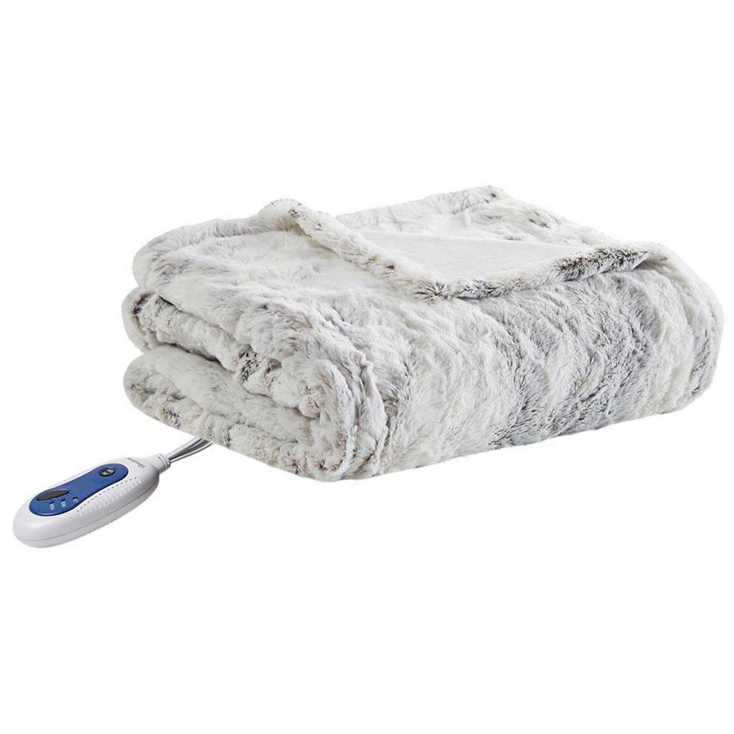 Beautyrest Zuri Oversized Faux Fur Heated Throw