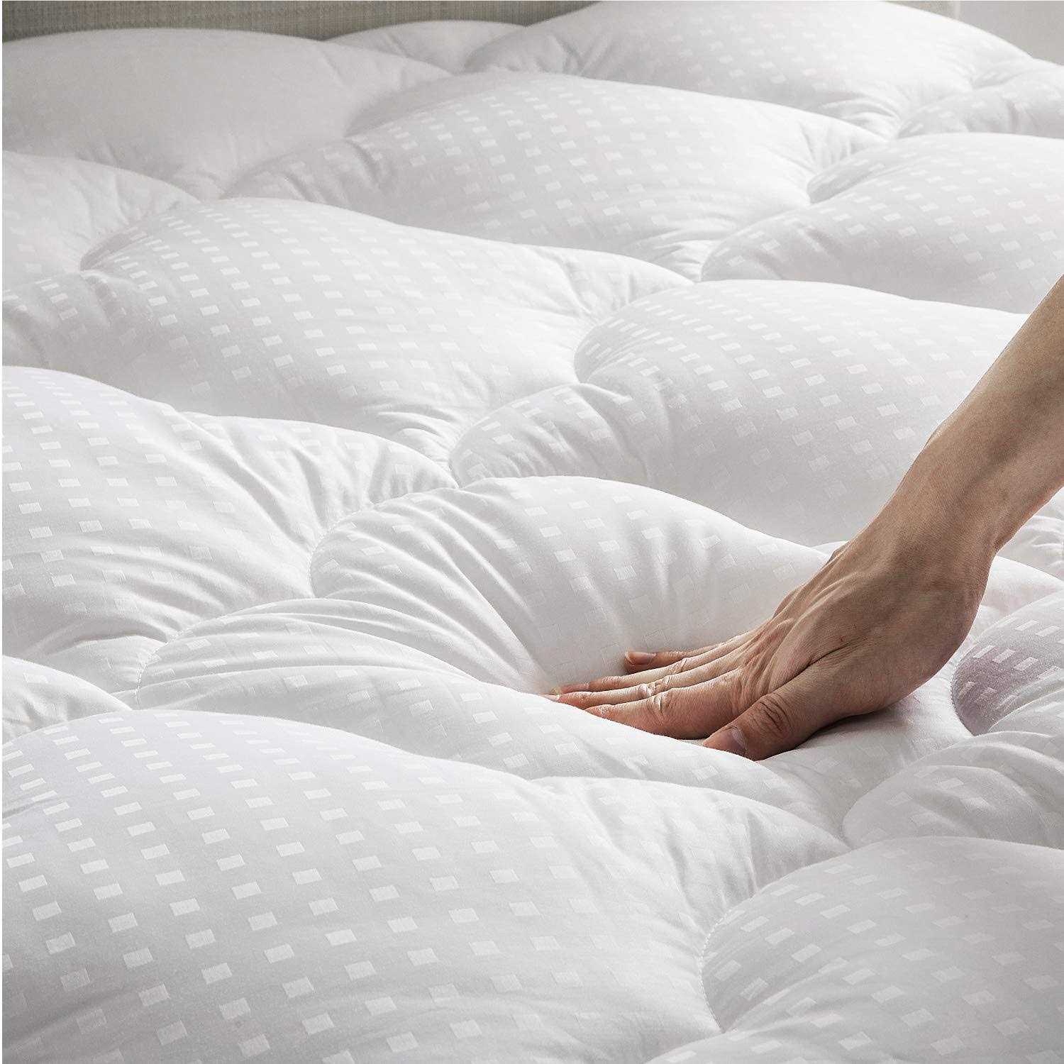 Bedsure Size Mattress Pad Soft Mattress Cover Padded Quilted Fitted Mattress Deep Pocket