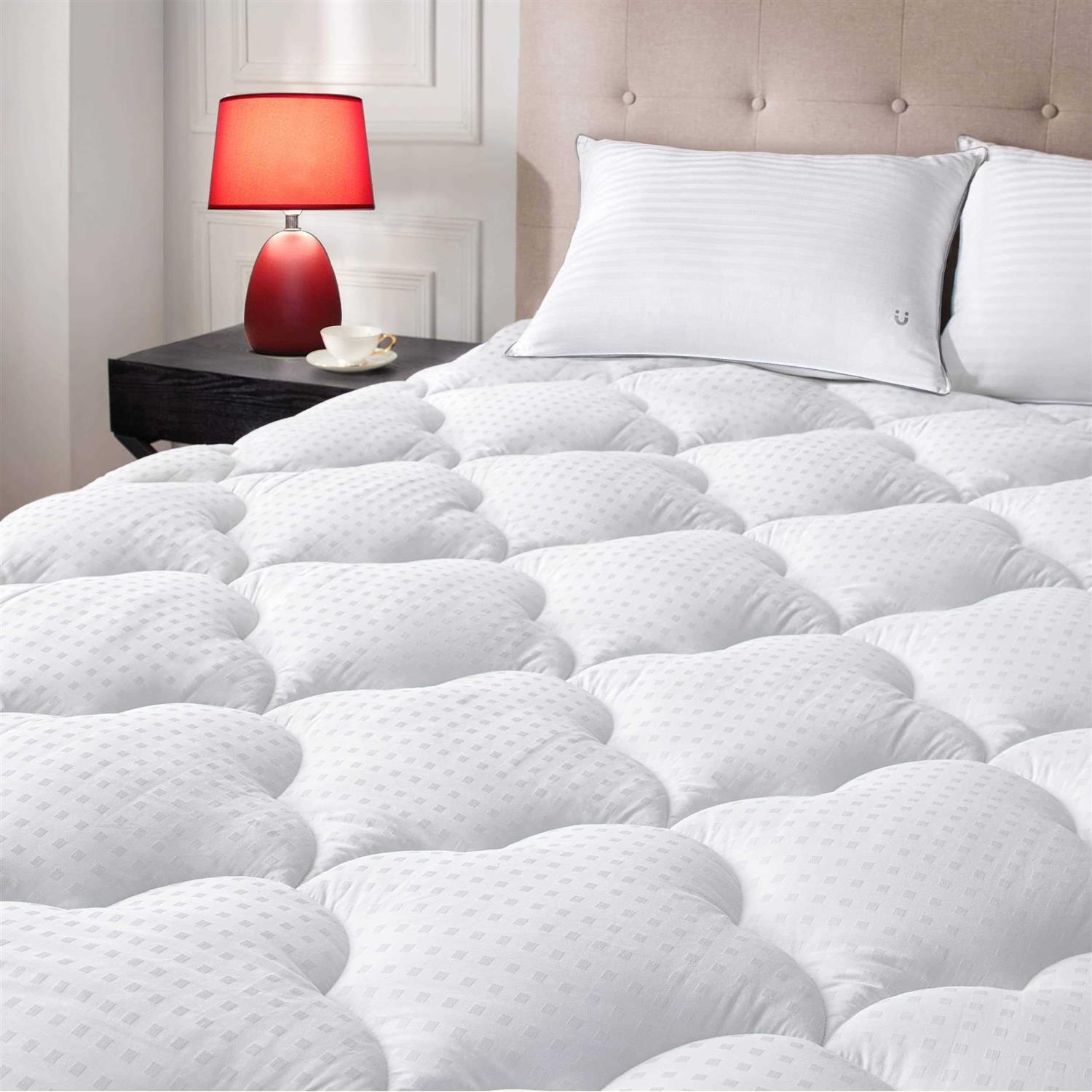 Bedsure Size Mattress Pad Soft Mattress Cover Padded Quilted Fitted Mattress Deep Pocket - Image 4