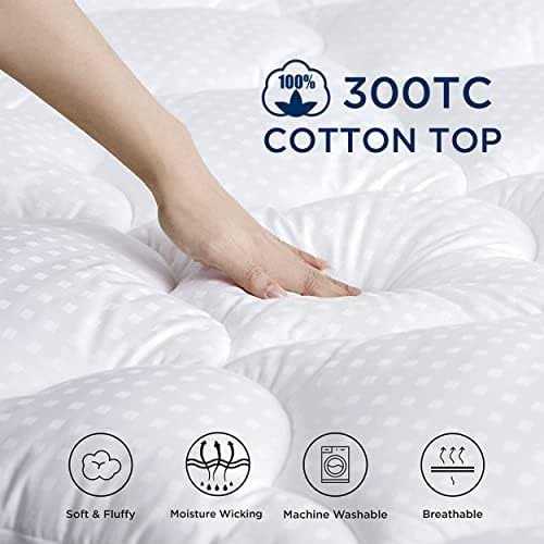 Bedsure Size Mattress Pad Soft Mattress Cover Padded Quilted Fitted Mattress Deep Pocket - Image 5