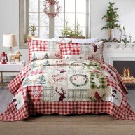 Patchwork Christmas Quilt Set