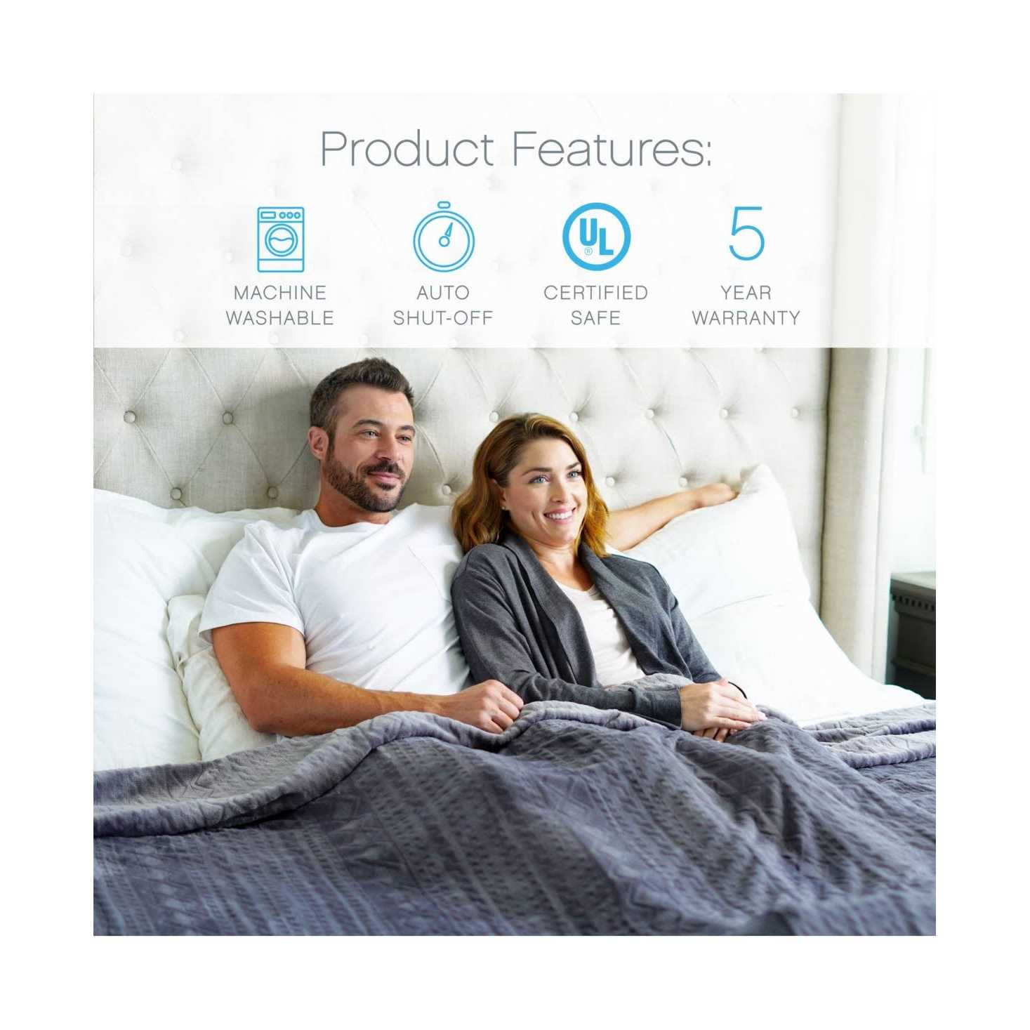 Pure Enrichment PureRelief Radiance Deluxe Heated Blanket - Image 2