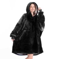 Aemicion Oversized Wearable Blanket Sherpa Blanket Hoodie Soft Warm Hooded Sweatshirt Hoodie Blanket