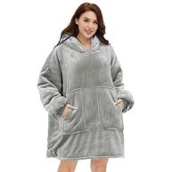 Aemicion Oversized Wearable Blanket Sherpa Blanket Hoodie Soft Warm Hooded Sweatshirt Hoodie Blanket
