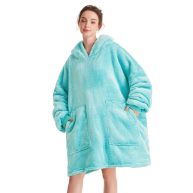Aemicion Oversized Wearable Blanket Sherpa Blanket Hoodie Soft Warm Hooded Sweatshirt Hoodie Blanket