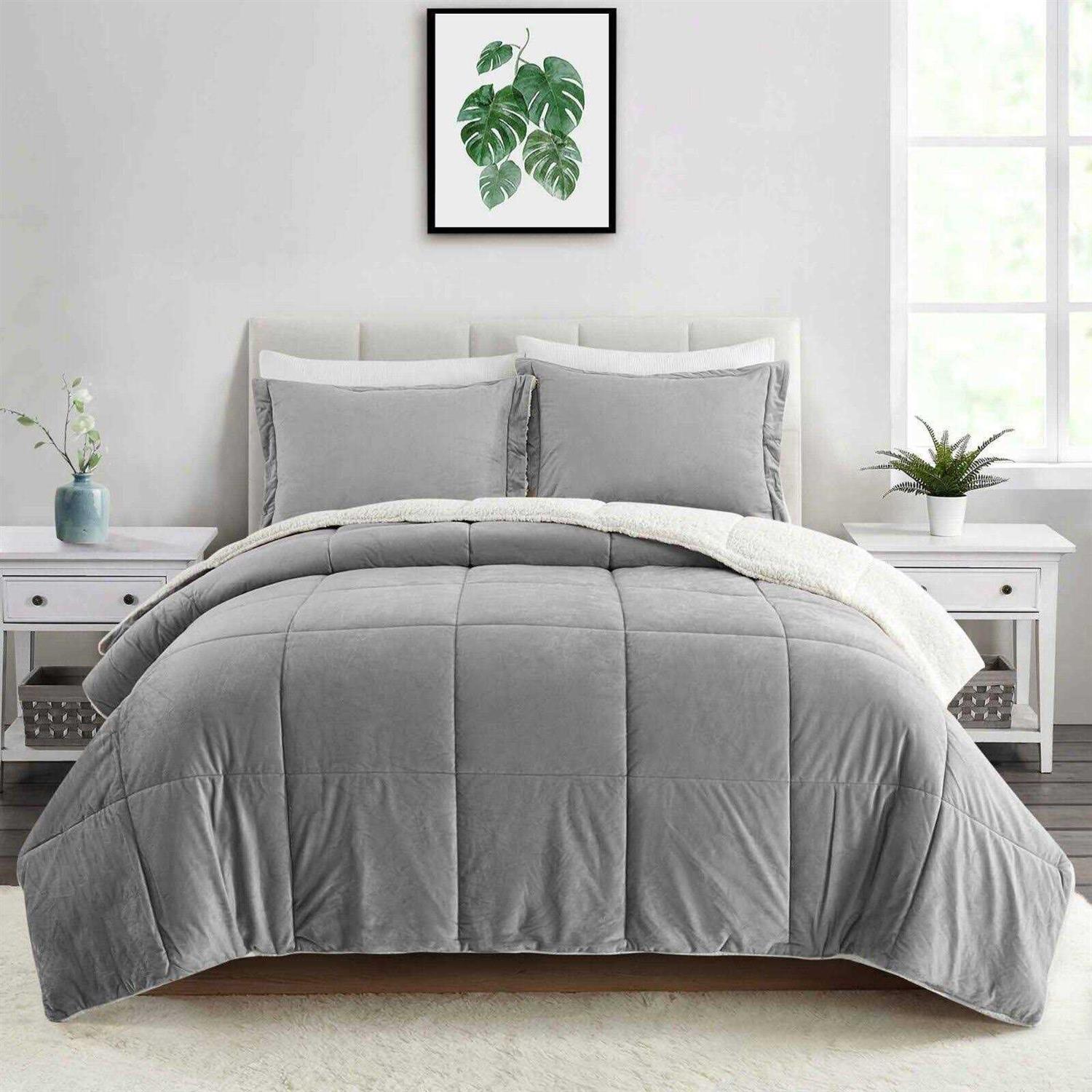 Premier Comfort Reversible Velvet to Sherpa Comforter