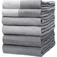 Premium Kitchen Towels Large Cotton Kitchen Hand Towels Flat & Terry Towel Highly Absorbent Tea Towels Set