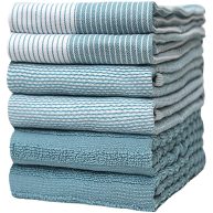Premium Kitchen Towels Large Cotton Kitchen Hand Towels Flat & Terry Towel Highly Absorbent Tea Towels Set