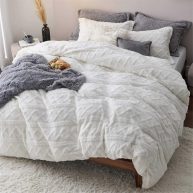 Bedsure Fluffy Comforter Cover Set Faux Fur Duvet Cover