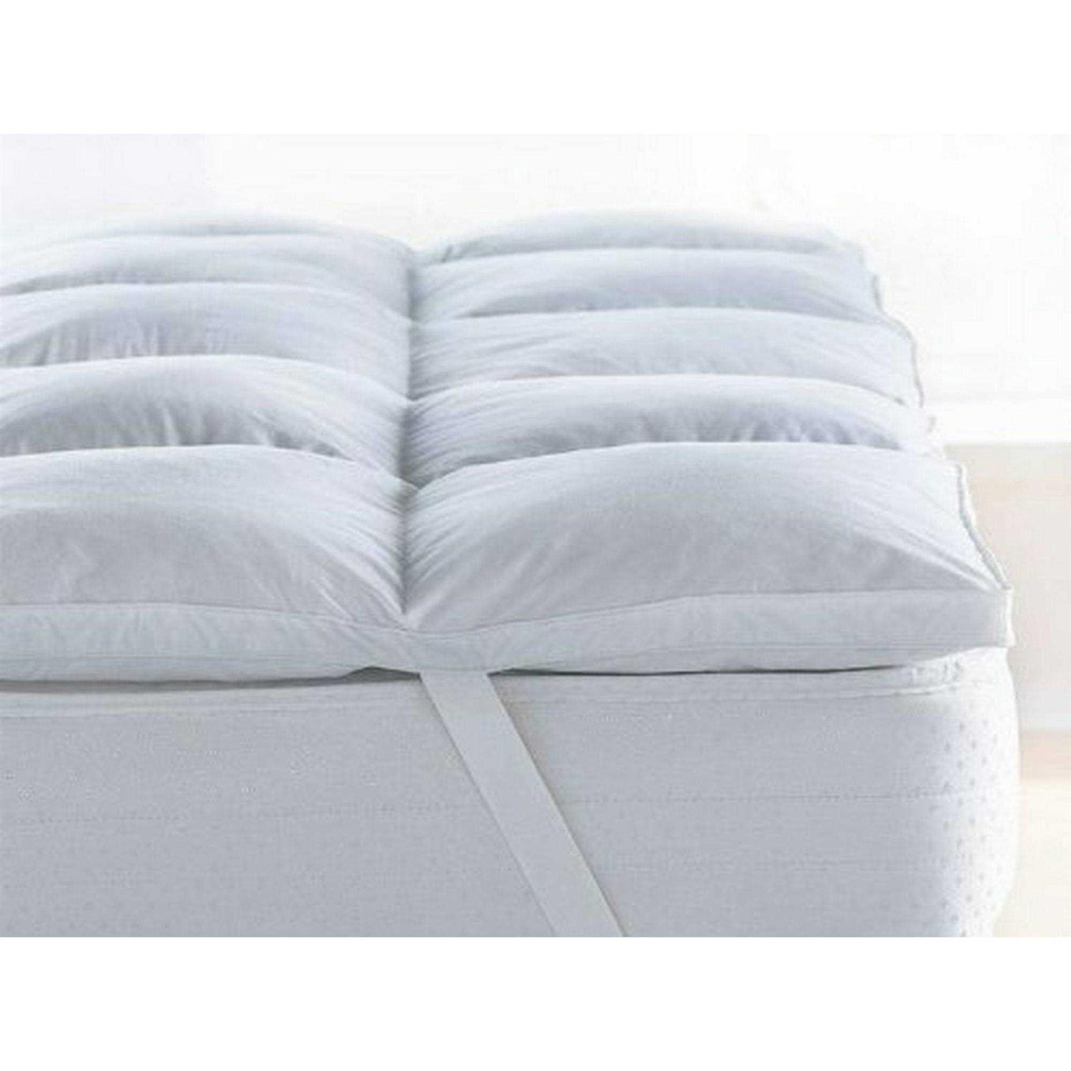 300 TC 100% Egyptian Cotton Hypoallergenic Down Alternative Mattress Topper with All-Around Fitted Bed Skirt - Image 4