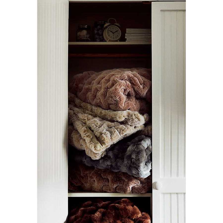 Anthropologie Luxe Faux Fur Throw Blanket - Image 4