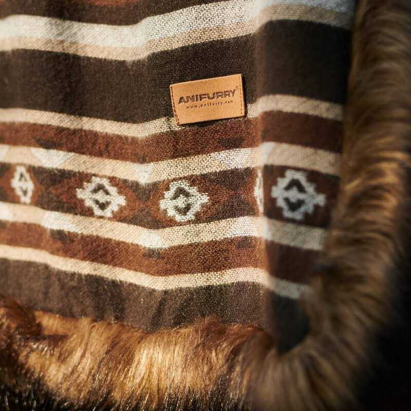 anifurry Aztec Faux Fur Blanket - Image 3