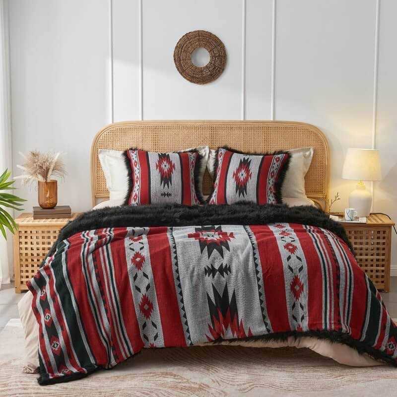 anifurry Aztec Faux Fur Blanket - Image 2