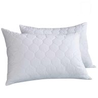 Peace Nest White Quilted Feather Down Pillow