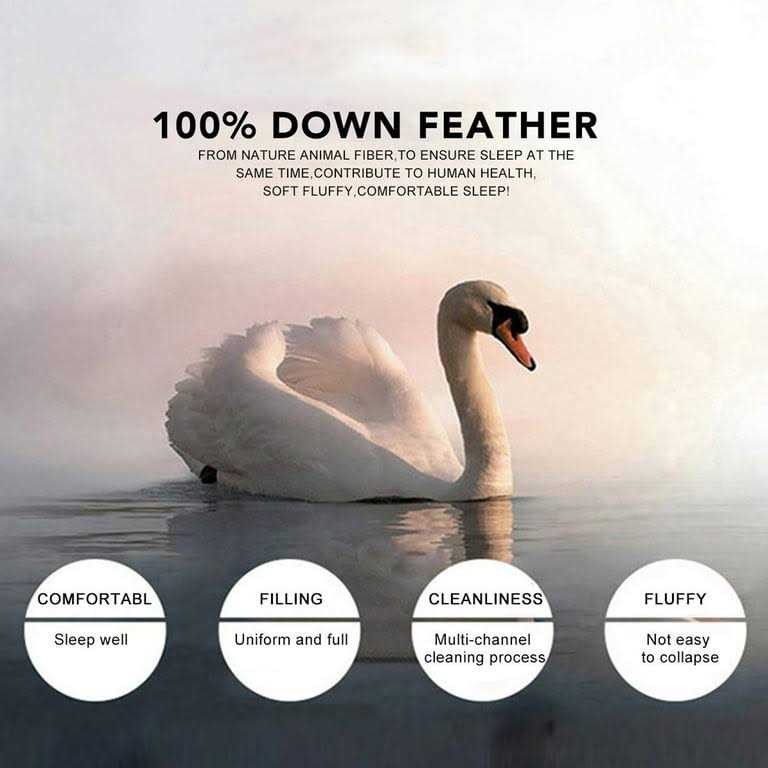 Peace Nest White Quilted Feather Down Pillow - Image 4